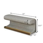 Banc d'entrée en cuir capitonné avec lumière LED à détecteur pour salon, chambre, bout de lit