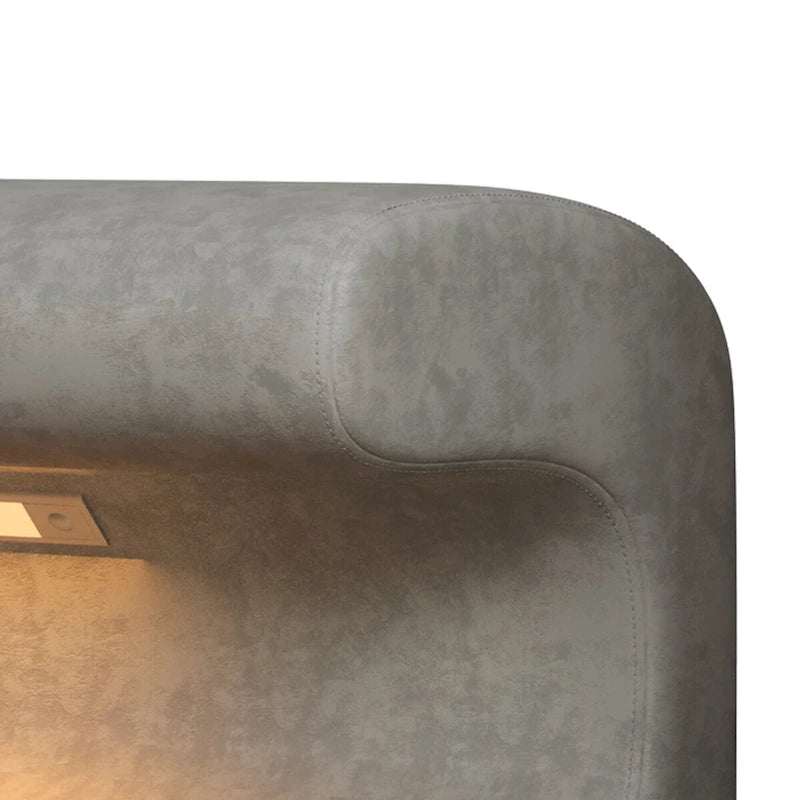 Banc d'entrée en cuir capitonné avec lumière LED à détecteur pour salon, chambre, bout de lit
