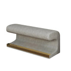 Banc d'entrée en cuir capitonné avec lumière LED à détecteur pour salon, chambre, bout de lit